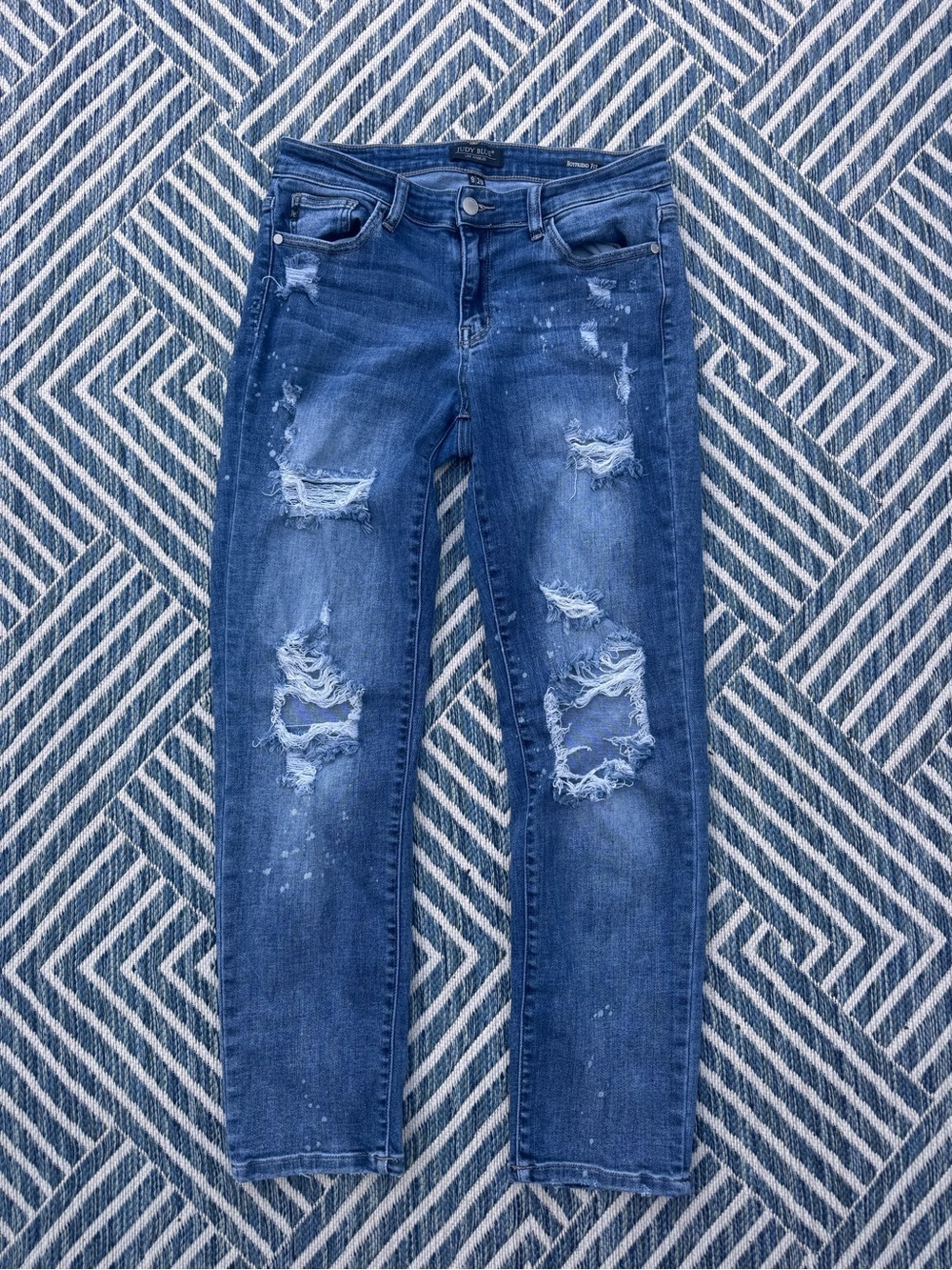 Judy Blue Distressed Dark Blue  Jeans size 9